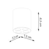 Flush mount ceiling light Sollux Lighting Ceiling Lamp ZOE
