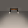 Industrial-style ceiling light Sollux Lighting Ceiling Lamp ZUCA 2 Black
