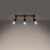 Semi flush ceiling lighting Sollux Lighting Ceiling lamp ZUCA 3 black