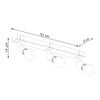 Unique LED lighting Sollux Lighting Ceiling lamp ZUCA 3 black