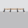 Semi flush ceiling lighting Sollux Lighting Ceiling lamp ZUCA 4 black