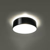 Elegant flush ceiling lamp Sollux Lighting Ceiling lamp ARENA 35 black