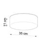 Elegant flush ceiling lamp Sollux Lighting  Ceiling lamp ARENA 35 grey