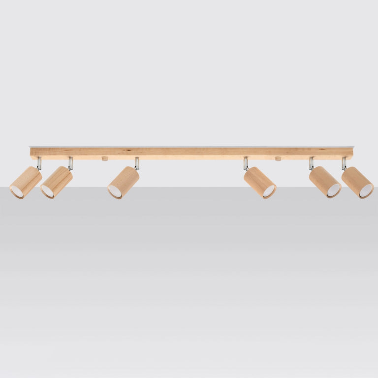 Sollux Lighting Ceiling Lamp BERG 6 Natural Wood