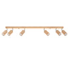 LED semi flush ceiling lights Sollux Lighting Ceiling lamp BERG 6 natural wood