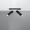 Black ceiling lights Sollux Lighting DIREZIONE 2 black
