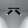 Sollux Lighting black semi flush mount ceiling light DIREZIONE 2 black