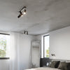 LED ceiling light Sollux Lighting DIREZIONE 2 black