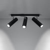 Contemporary black lighting Ceiling lamp DIREZIONE 3 black