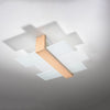 Modern Sollux Lighting Ceiling Lamp FENIKS 2 with natural wood finish