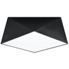 Modern geometric design with a sleek white finish Ceiling lamp HEXA 35 black