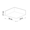 Stylish flush mount light Sollux Lighting HORUS 35 grey
