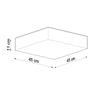 Versatile flush mount light Sollux Lighting Ceiling lamp HORUS 45 grey