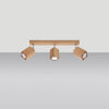 Energy-efficient Sollux Lighting Ceiling Lamp KEKE 3 Oak with LED compatibility