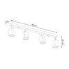 Durable Sollux Lighting Ceiling Lamp KEKE 4 Oak designed for lasting use