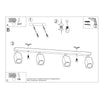 Sleek Sollux Lighting Ceiling Lamp KEKE 4 Oak perfect for semi flush lighting