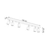 Energy-efficient Sollux Lighting Ceiling Lamp KEKE 6 Oak with LED compatibility