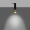 Ceiling lamp LOOPEZ black/golden designed for functional lighting