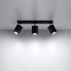 Adjustable angle light Sollux Lighting Ceiling Lamp MERIDA 3 black