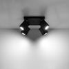 Adjustable angle light Sollux Lighting Ceiling lamp MERIDA 4 black