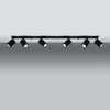 Adjustable angle semi flush mount lighting Sollux Lighting Ceiling lamp MERIDA 6L black