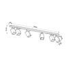 Industrial style lighting Sollux Lighting Ceiling lamp MERIDA 6L black