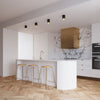 Large flush mount ceiling light with bold design elements
