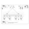 Ceiling lamp OCULARE 4L white for ultra-modern living rooms