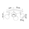 Brighten your room with Sollux Lighting Ceiling Lamp OCULARE 4 black