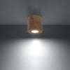 Cylindric flush ceiling lights by Sollux Lighting Ceiling lamp ORBIS natural wood