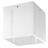 PIXAR White flush mount light fixtures brightening a contemporary bathroom