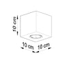 Concrete frame ceiling lights Sollux Lighting Ceiling lamp QUAD concrete