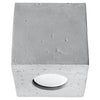 Efficient flush ceiling lights Sollux Lighting Ceiling lamp QUAD concrete