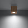 Flush mount light fixtures by Sollux Lighting QUAD natural wood