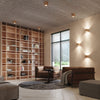 Modern lighting with Sollux Lighting Ceiling Lamp QUAD natural wood