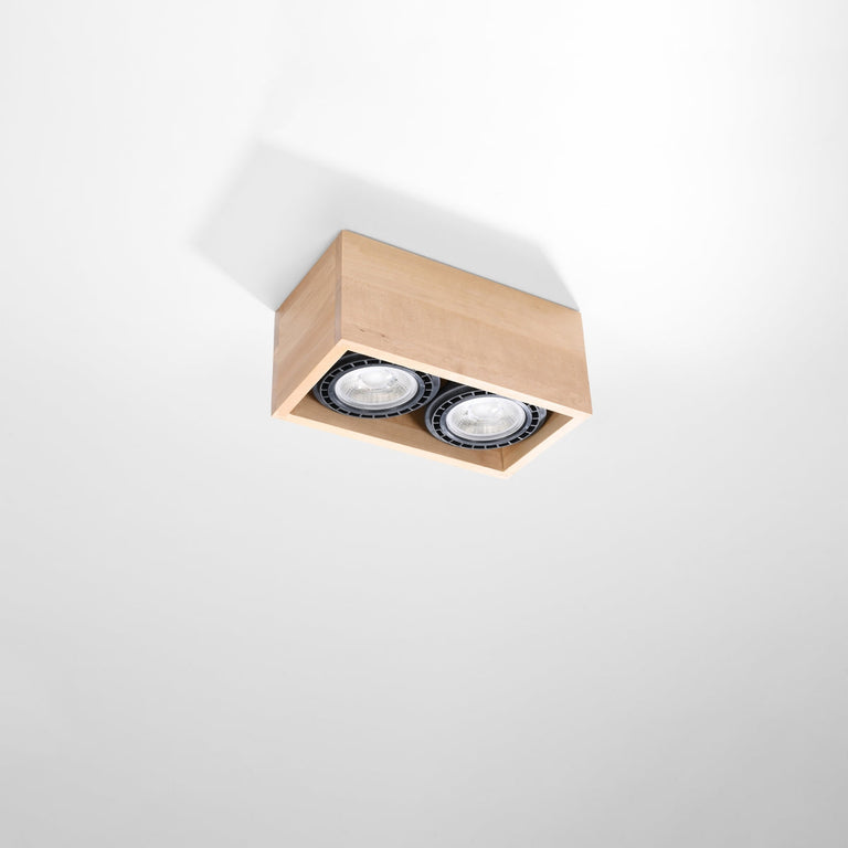 Sollux Lighting Ceiling Lamp QUATRO 2 Natural Wood