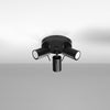 Modern Sollux Lighting Ceiling Lamp RING 3P Black with adjustable lights
