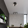 Adjustable Sollux Lighting Ceiling Lamp RING 3P Black for versatile illumination
