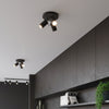 Sollux Lighting Ceiling Lamp RING 3P Black for modern design enthusiasts