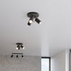 Unique Sollux Lighting Ceiling Lamp RING 3P Black with individual light settings