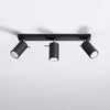 Directional LED lights on Sollux Lighting Ceiling Lamp RING 3 Black