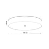 Bright flush mount light Sollux Lighting Ceiling lamp SKALA 100 white
