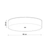 Bright flush mount light Sollux Lighting Ceiling lamp SKALA 80 white