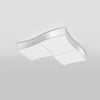 Smooth wave-shaped flush ceiling lights Sollux Lighting Ceiling lamp SQUARE 3 white