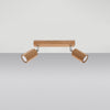 LED lights ceiling lamp Sollux Lighting Ceiling Lamp ZEKE 2 Oak