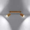 Semi flush ceiling light wooden lamp Sollux Lighting Ceiling Lamp ZEKE 2 Oak