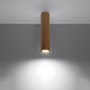 Modern flush mount ceiling light with oak finish  Ceiling lamp ZEKE 30 oak