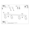 Modern semi flush mount ceiling light Sollux Lighting Ceiling lamp ZEKE 4 oak