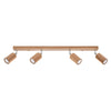 Semi flush light fixture with wooden design Sollux Lighting Ceiling lamp ZEKE 4 oak