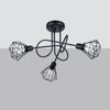 Functional ceiling lamp featuring the Sollux Lighting Chandelier ARTEMIS 3S Black